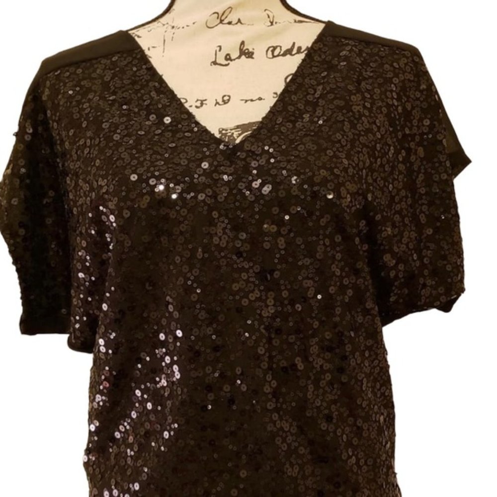 Express sequin top